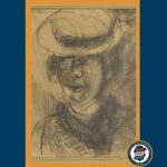 Egry József Kalapos hölgy című grafikája